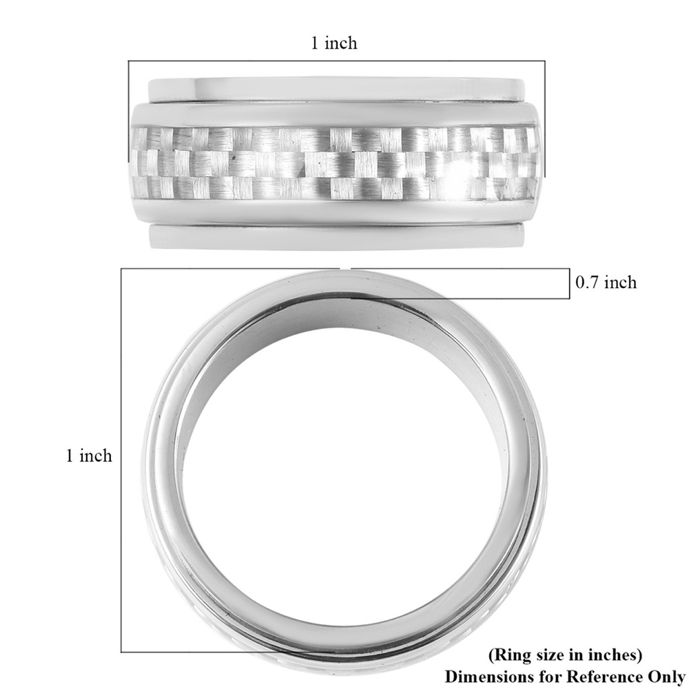 Textured Pattern Spinner Band Ring - Picture 5 of 5